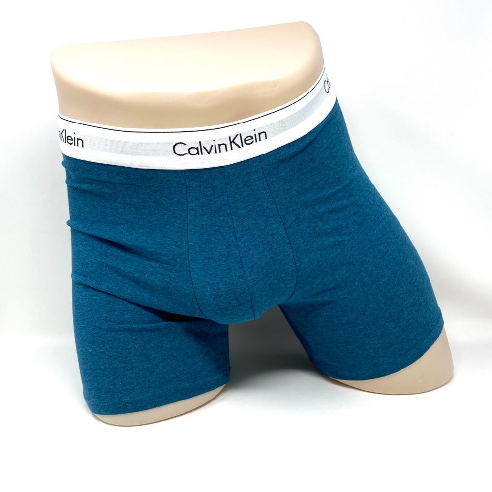 Calvin Klein Men's 3 Pack Boxer Briefs Blue Black Green Cotton Stretch NB2381920 - Picture 4 of 8